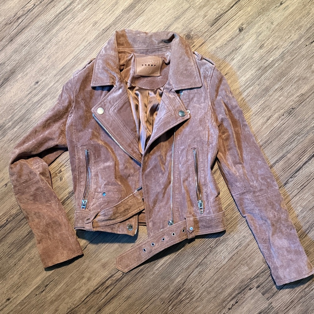 Blank NYC XS Suede Cropped Jacket